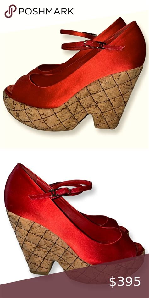 chanel red satin shoes|chanel shoes prices.